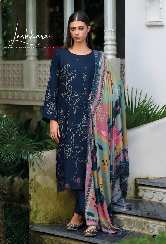 Lashkara Pashmina Viscose Design Suit Winter Pashmina Suit